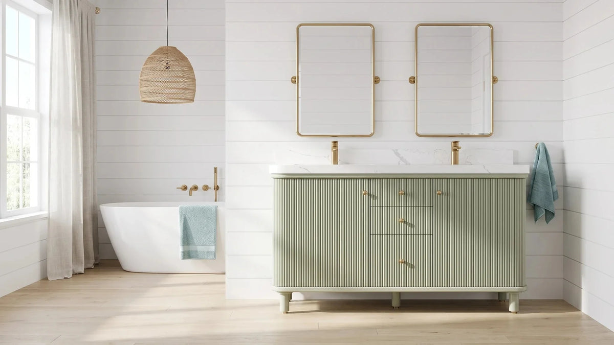 48-inch double sink bathroom vanity with two basins