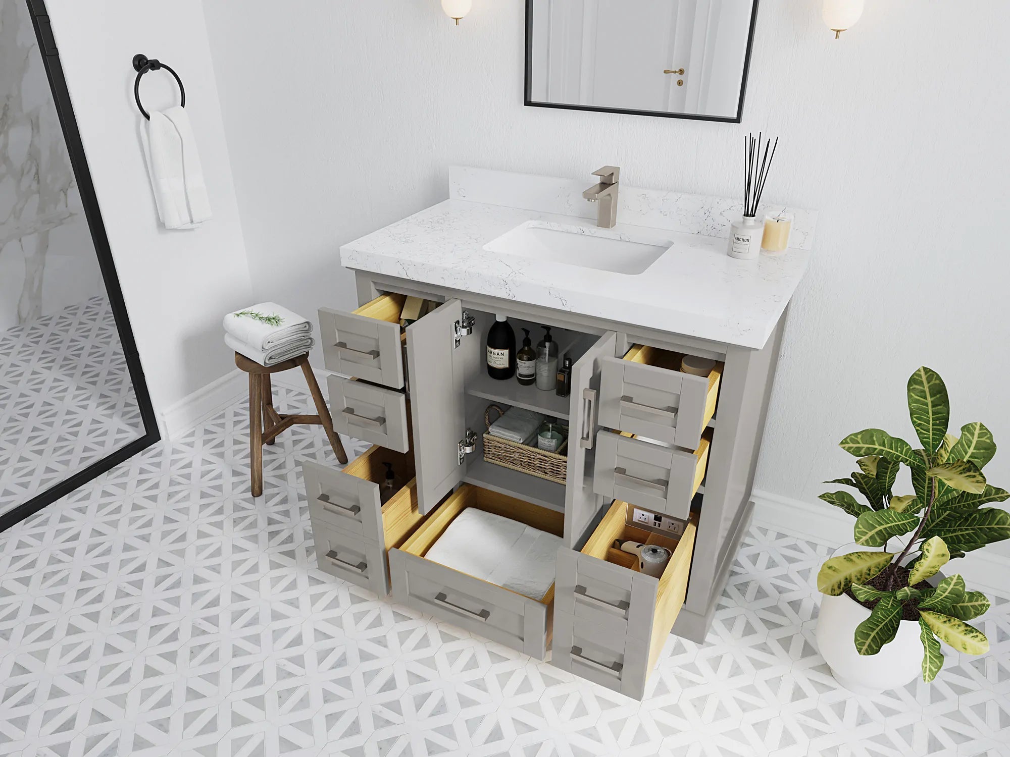 7 popular ideas to decorate your bathroom with a 42 inch vanity - Willow Bath and Vanity