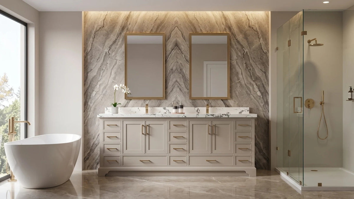 96-Inch Double Sink Bathroom Vanity: The Ultimate Size - Willow Bath and Vanity