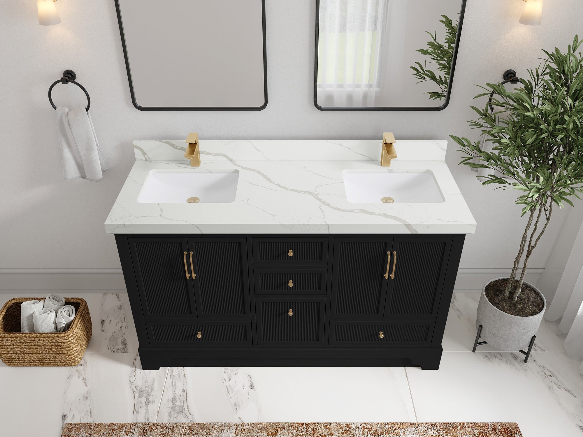 Ideas for Beach-Inspired Bathrooms with a Double Sink Vanity