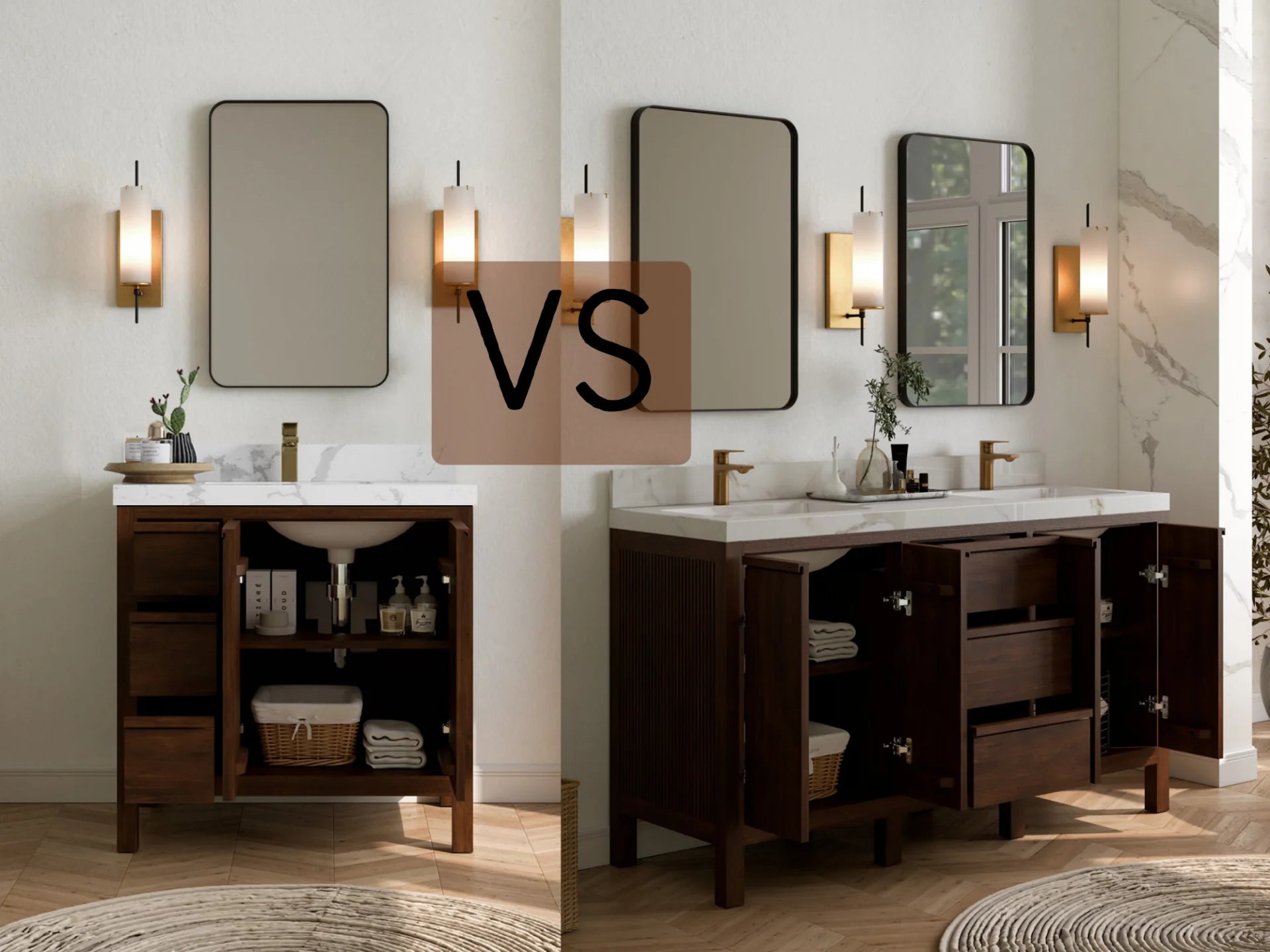 Single Sink Vanity Vs. Double Sink Vanity – A Worthy Comparison You Should Know! - Willow Bath and Vanity