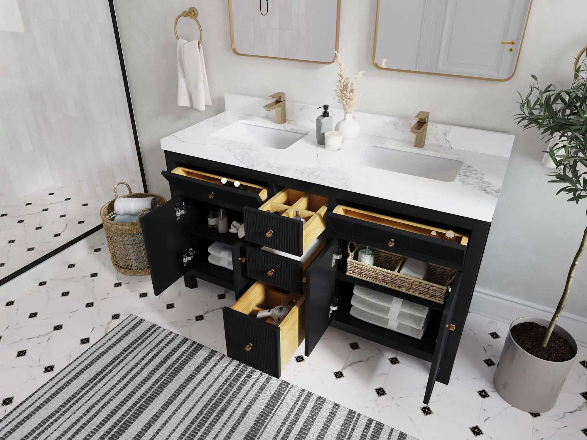 Upgrade Your Bathroom with a High-End 60-Inch Bathroom Vanity - Willow Bath and Vanity