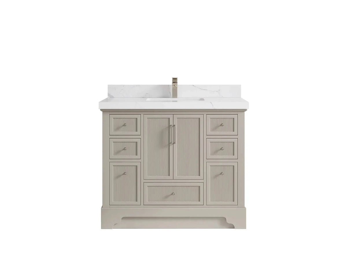 42-Inch Beige Bathroom Vanities — Alys 42 in. W x 22 in. D Single Sink Bathroom Vanity