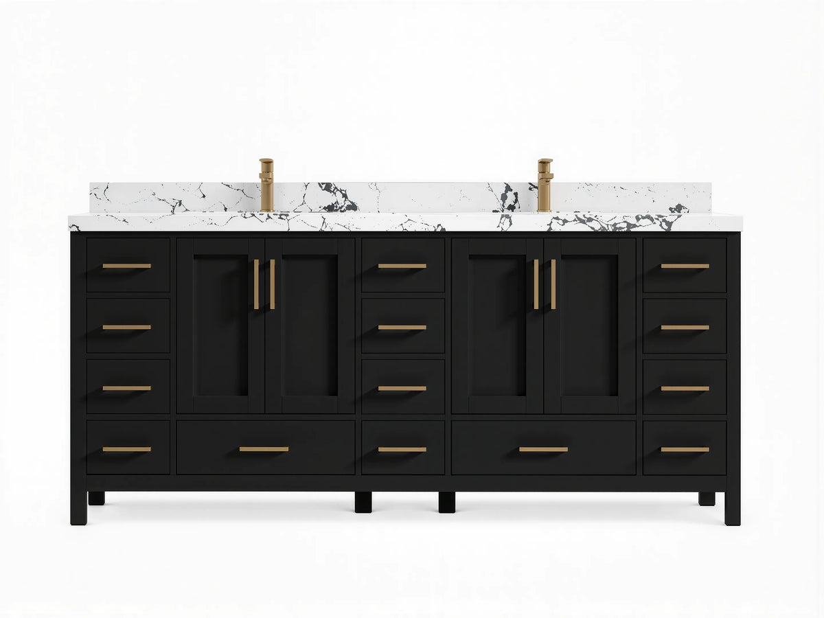 Malibu 80 in. W x 22 in. D Double Sink Bathroom Vanity - Willow Bath and Vanity