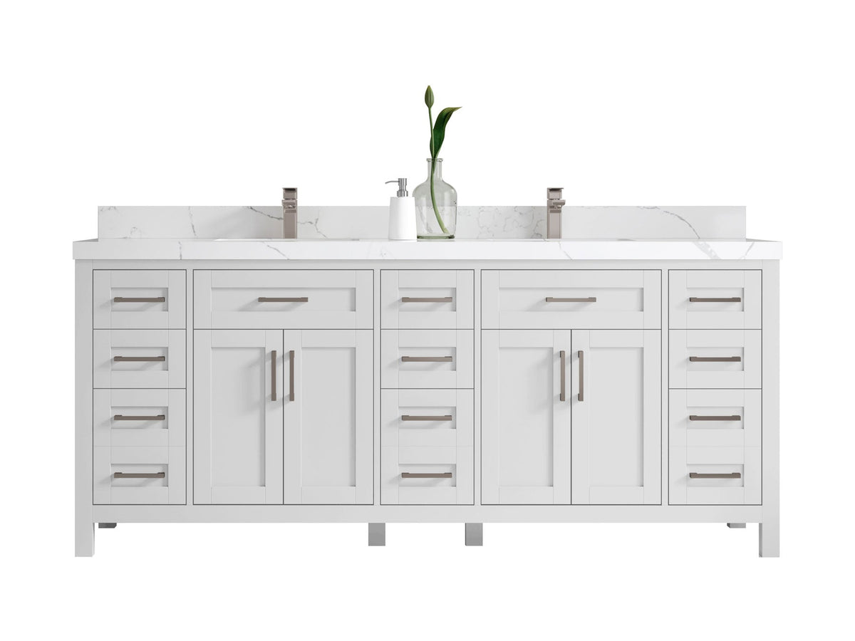 Cambridge 80 in. W x 22 in. D Double Sink Bathroom Vanity - Willow Bath and Vanity