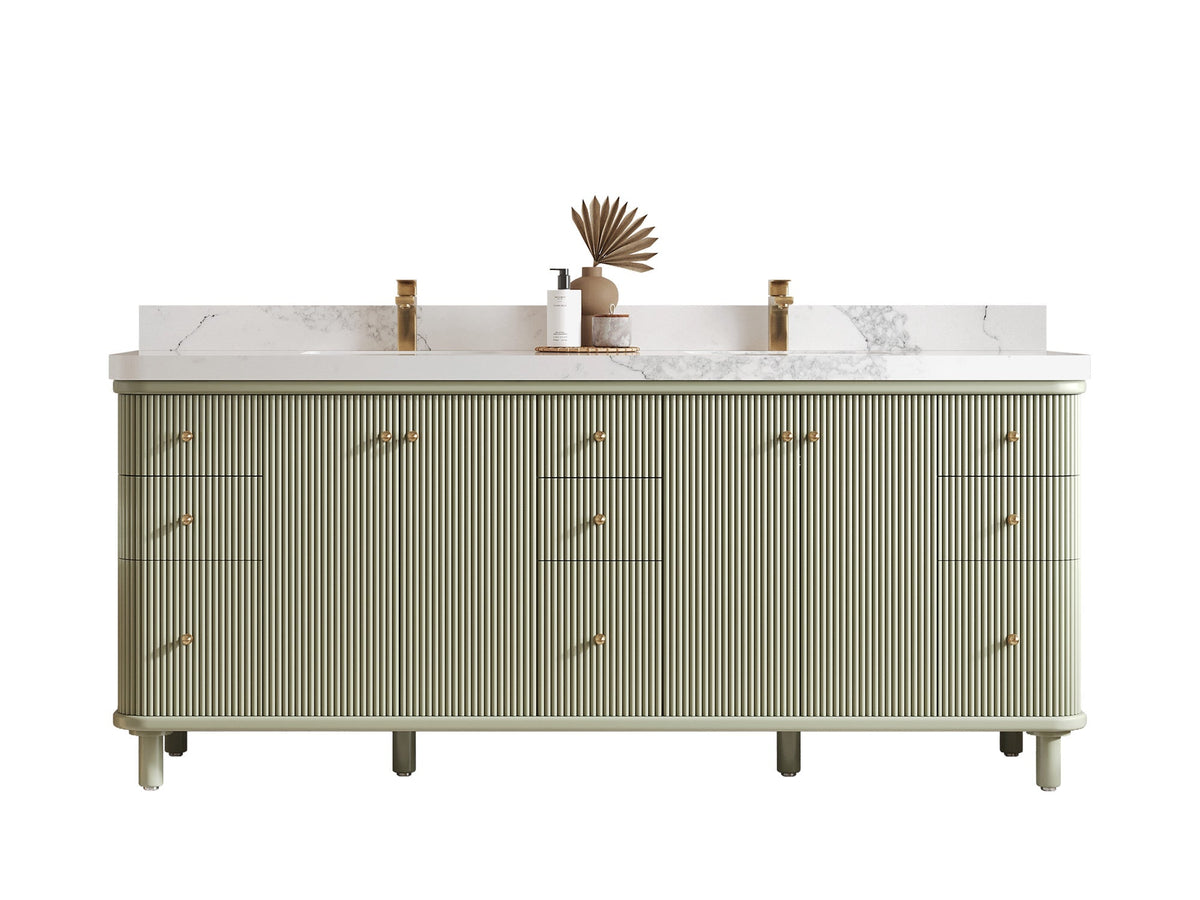 Miami 80 in. W x 22 in. D Double Sink Bathroom Vanity - Willow Bath and Vanity