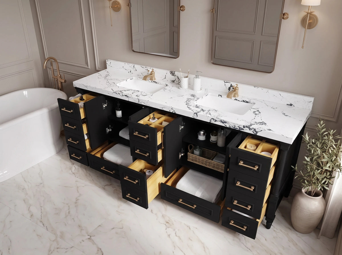 Aberdeen 80 in. W x 22 in. D Double Sink Bathroom Vanity