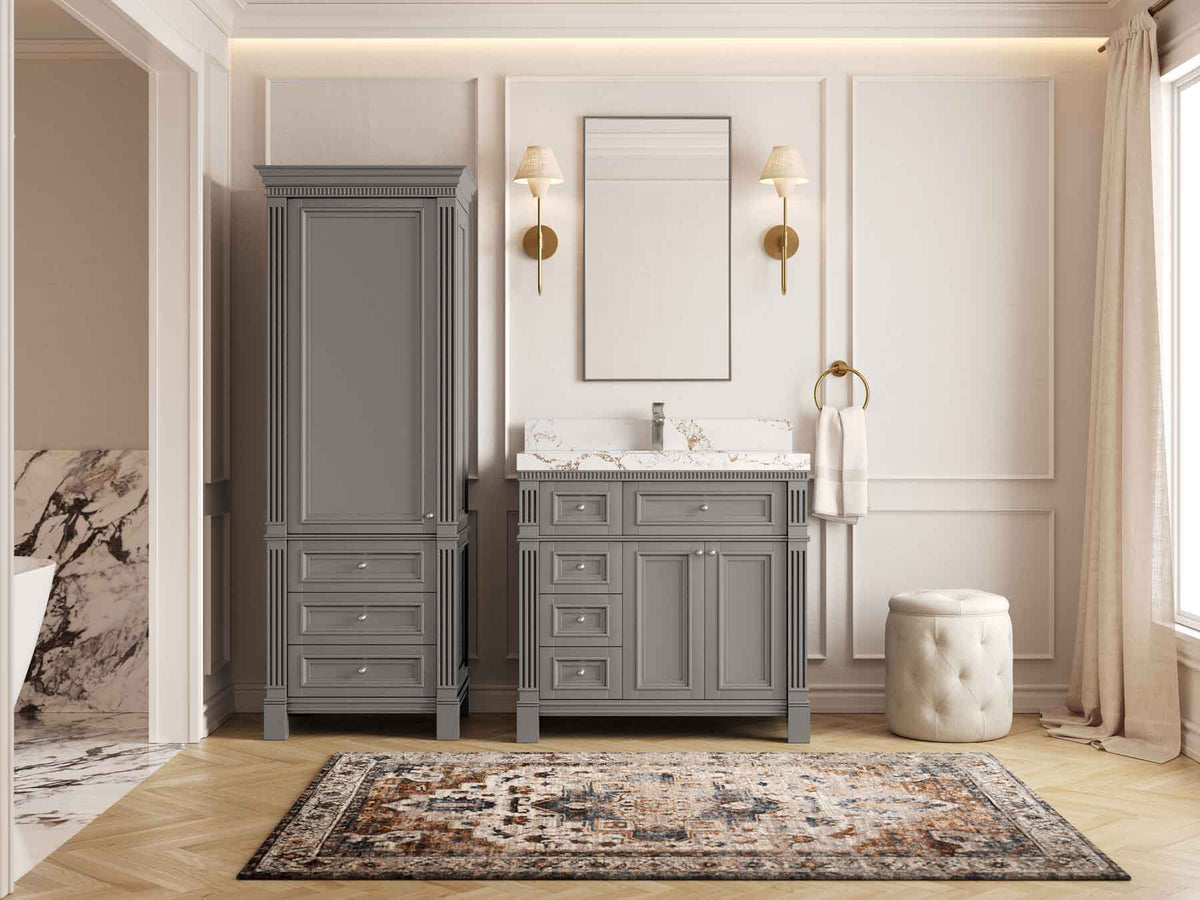 Paris 36 in. W x 22 in. D Center Sink Bathroom Vanity