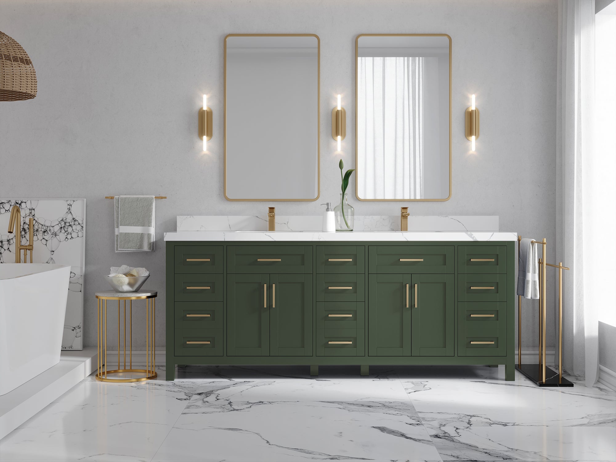 Cambridge 84 in. W x 22 in. D Double Sink Bathroom Vanity