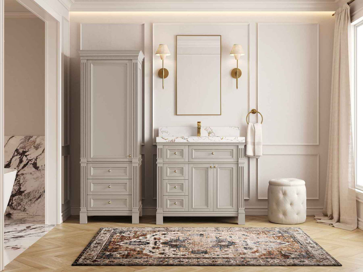 Paris 36 in. W x 22 in. D Center Sink Bathroom Vanity