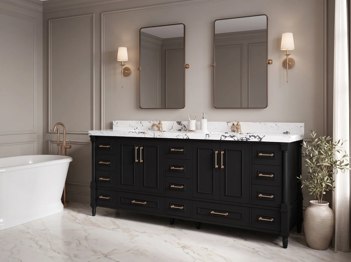 Aberdeen 80 in. W x 22 in. D Double Sink Bathroom Vanity