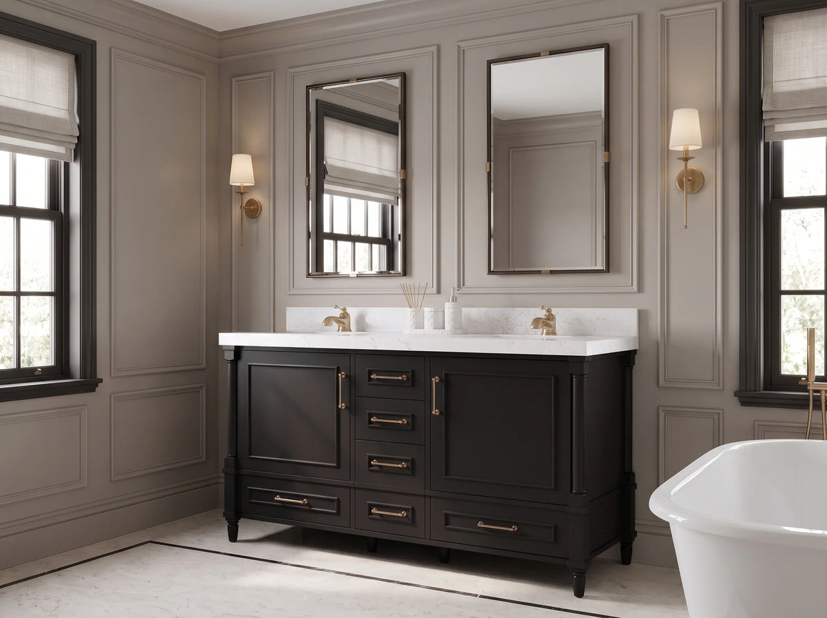 Aberdeen 60 in. W x 22 in. D Double Sink Bathroom Vanity