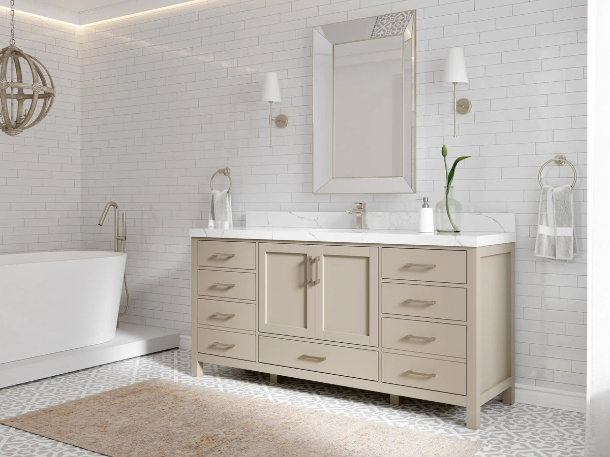 Malibu 72 in. W x 22 in. D Single Sink Bathroom Vanity