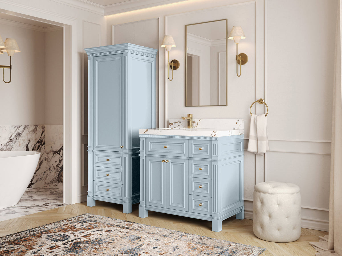 Paris 36 in. W x 22 in. D Left Offset Sink Bathroom Vanity