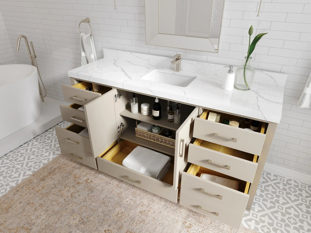 Malibu 72 in. W x 22 in. D Single Sink Bathroom Vanity