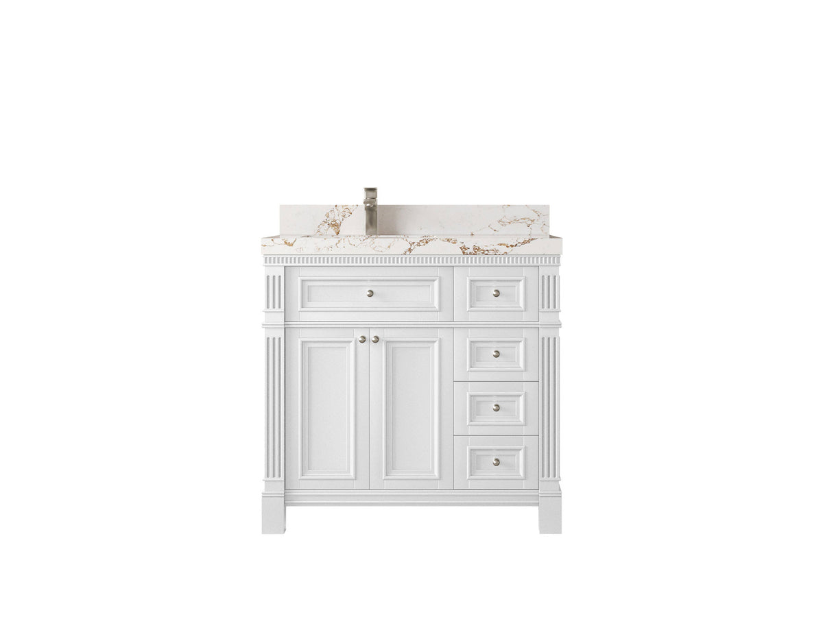 Paris 36 in. W x 22 in. D Left Offset Sink Bathroom Vanity
