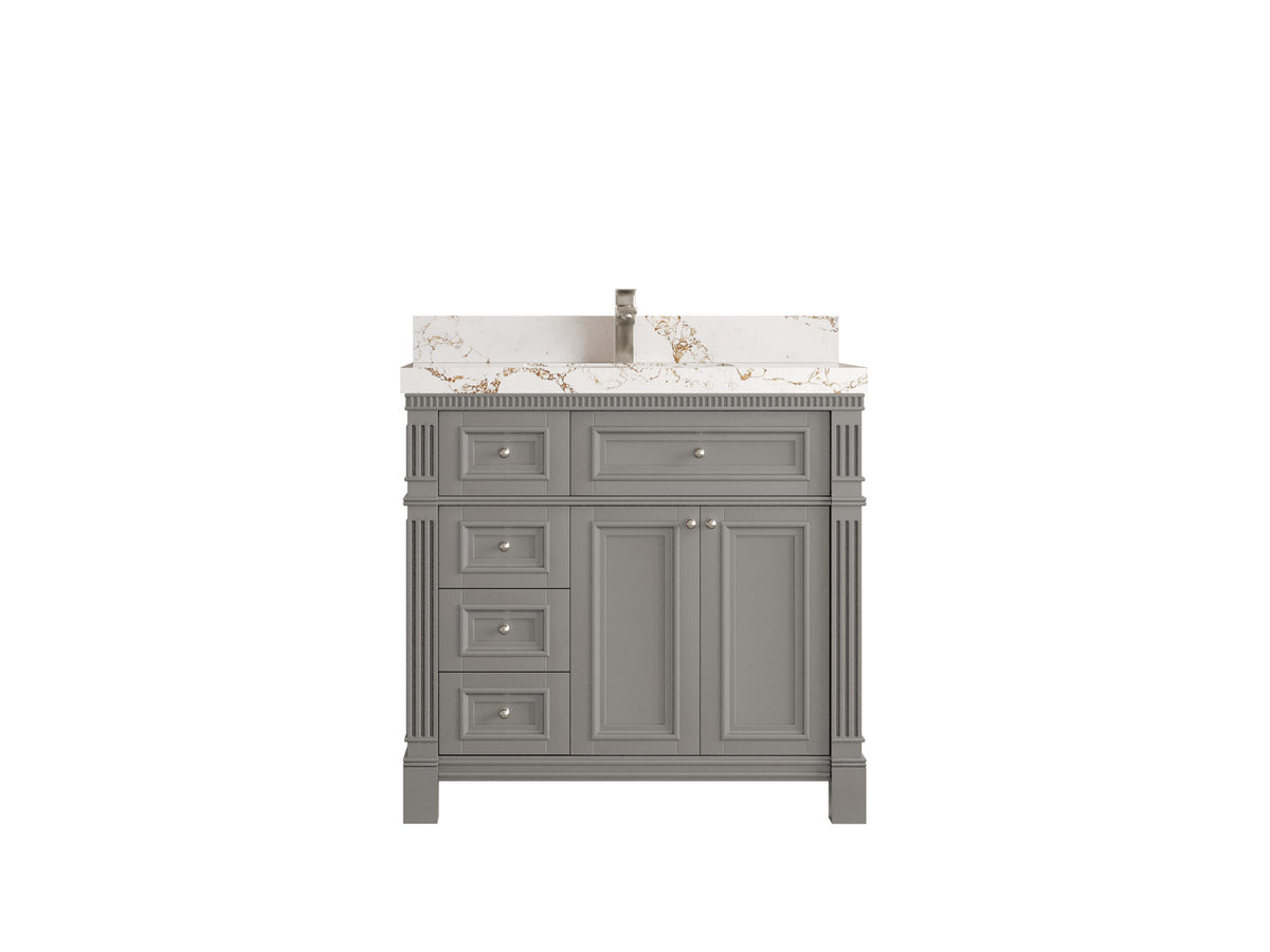 Paris 36 in. W x 22 in. D Center Sink Bathroom Vanity