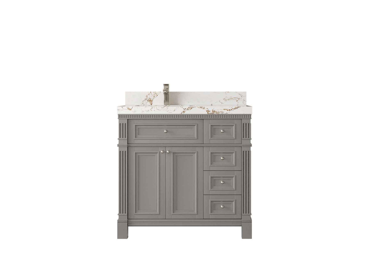 Paris 36 in. W x 22 in. D Left Offset Sink Bathroom Vanity