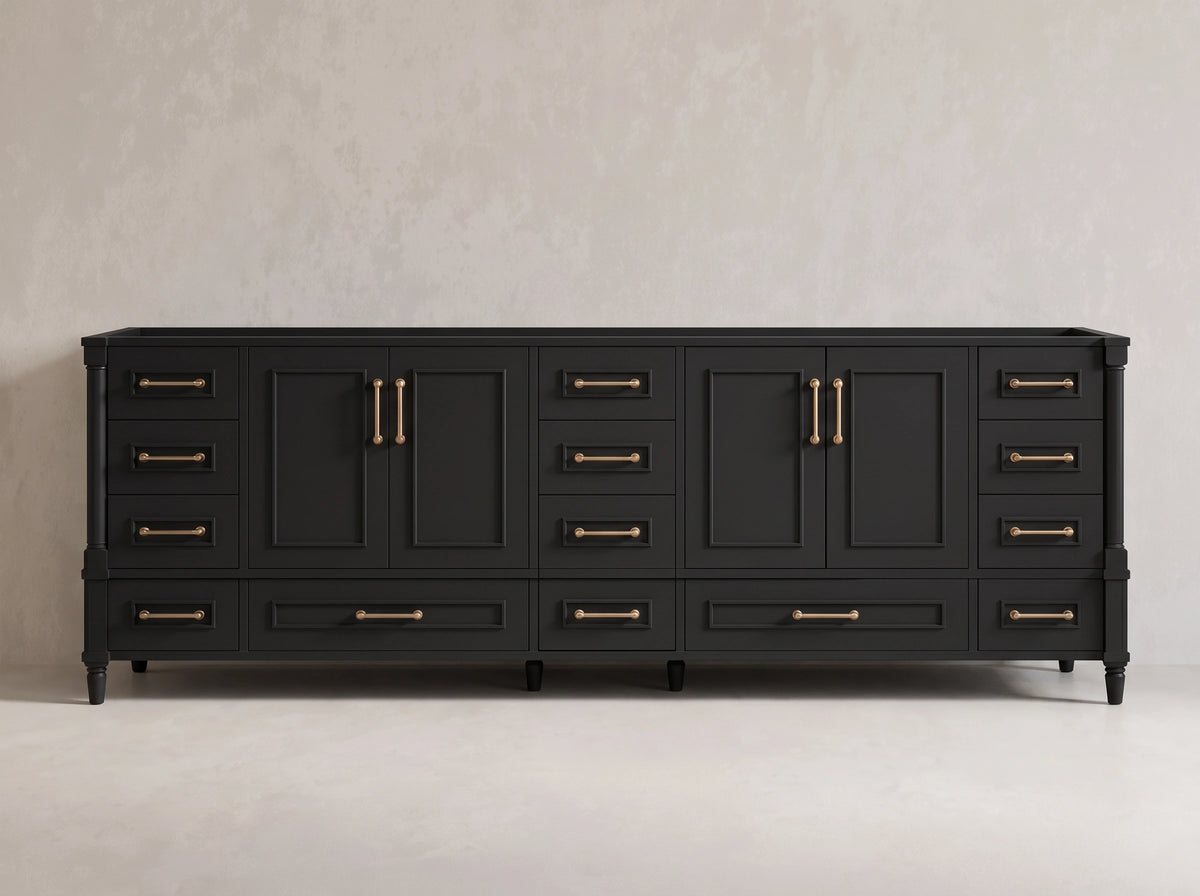 Aberdeen 96 in W x 22 in D Free Standing Double Sink Bathroom Vanity