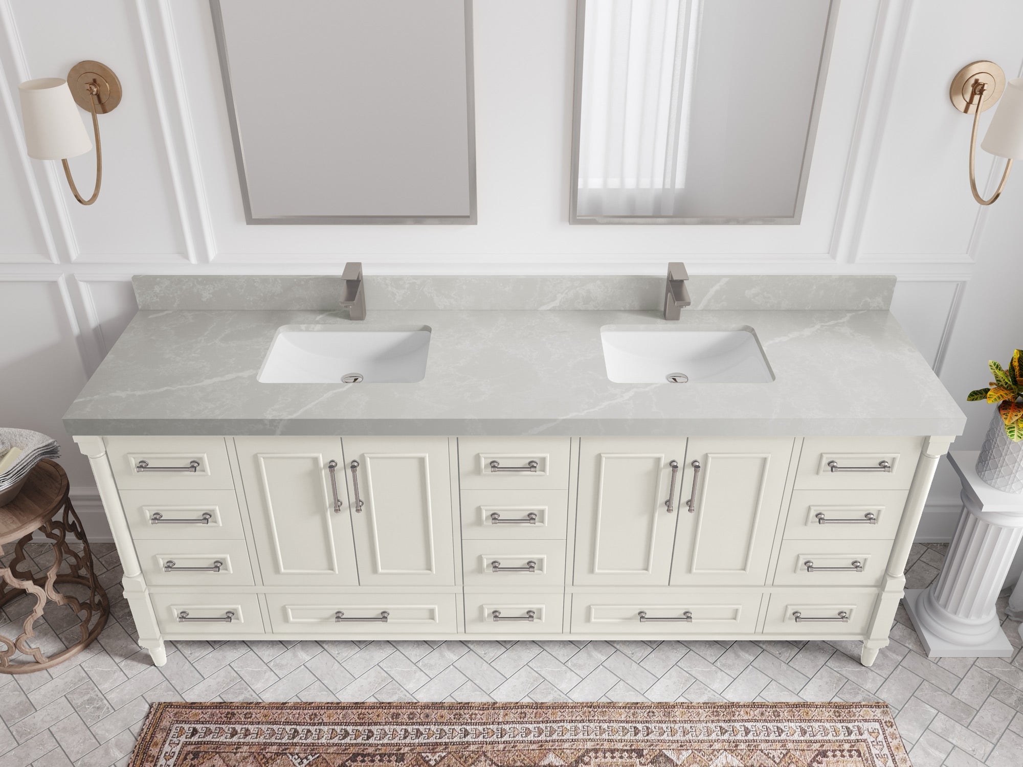 Aberdeen 84 in. W x 22 in. D Double Sink Bathroom Vanity