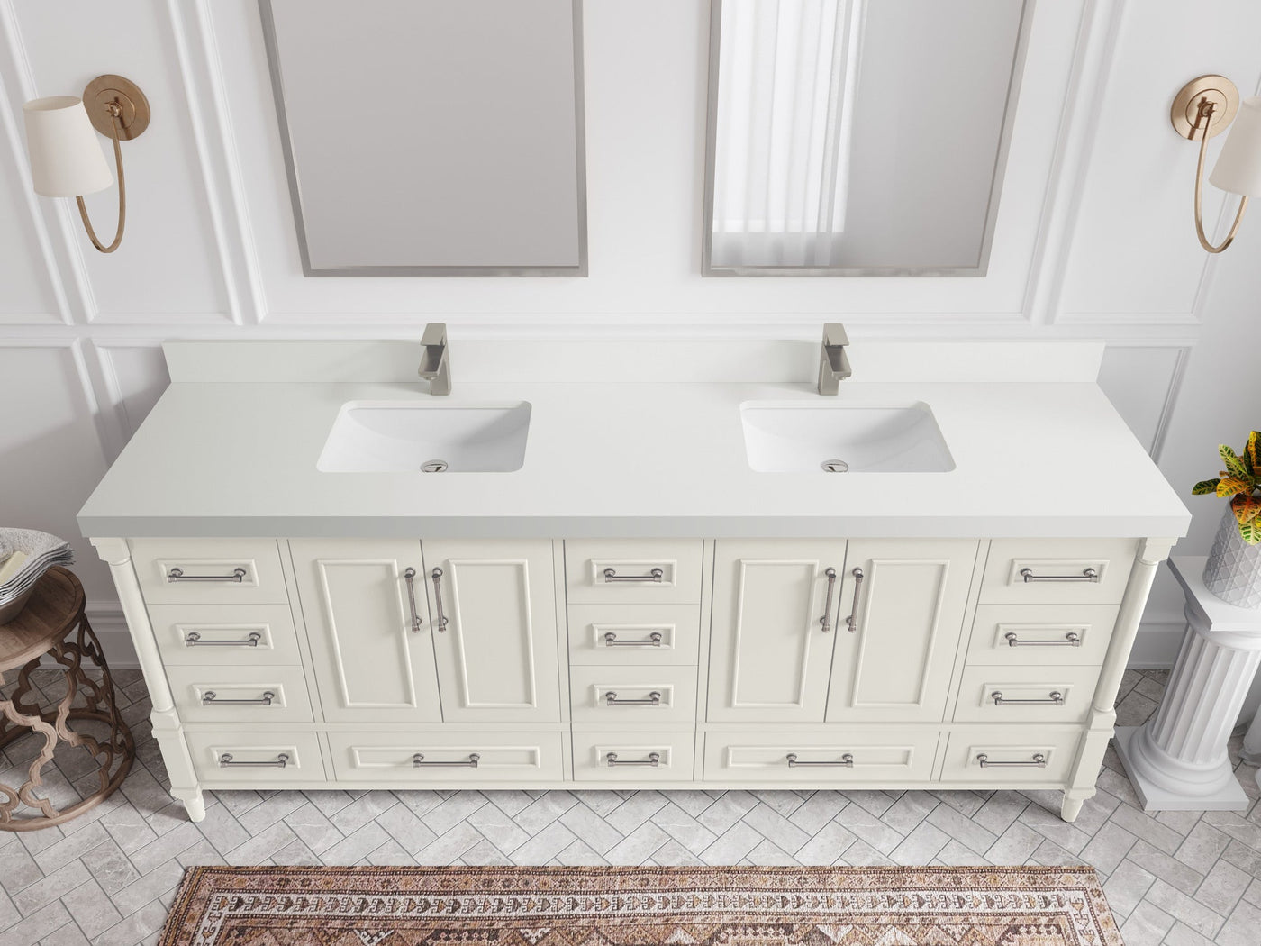 Aberdeen 84 in. W x 22 in. D Double Sink Bathroom Vanity