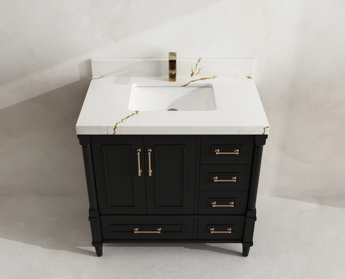 Aberdeen 36 in. W x 22 in. D Center Sink Bathroom Vanity