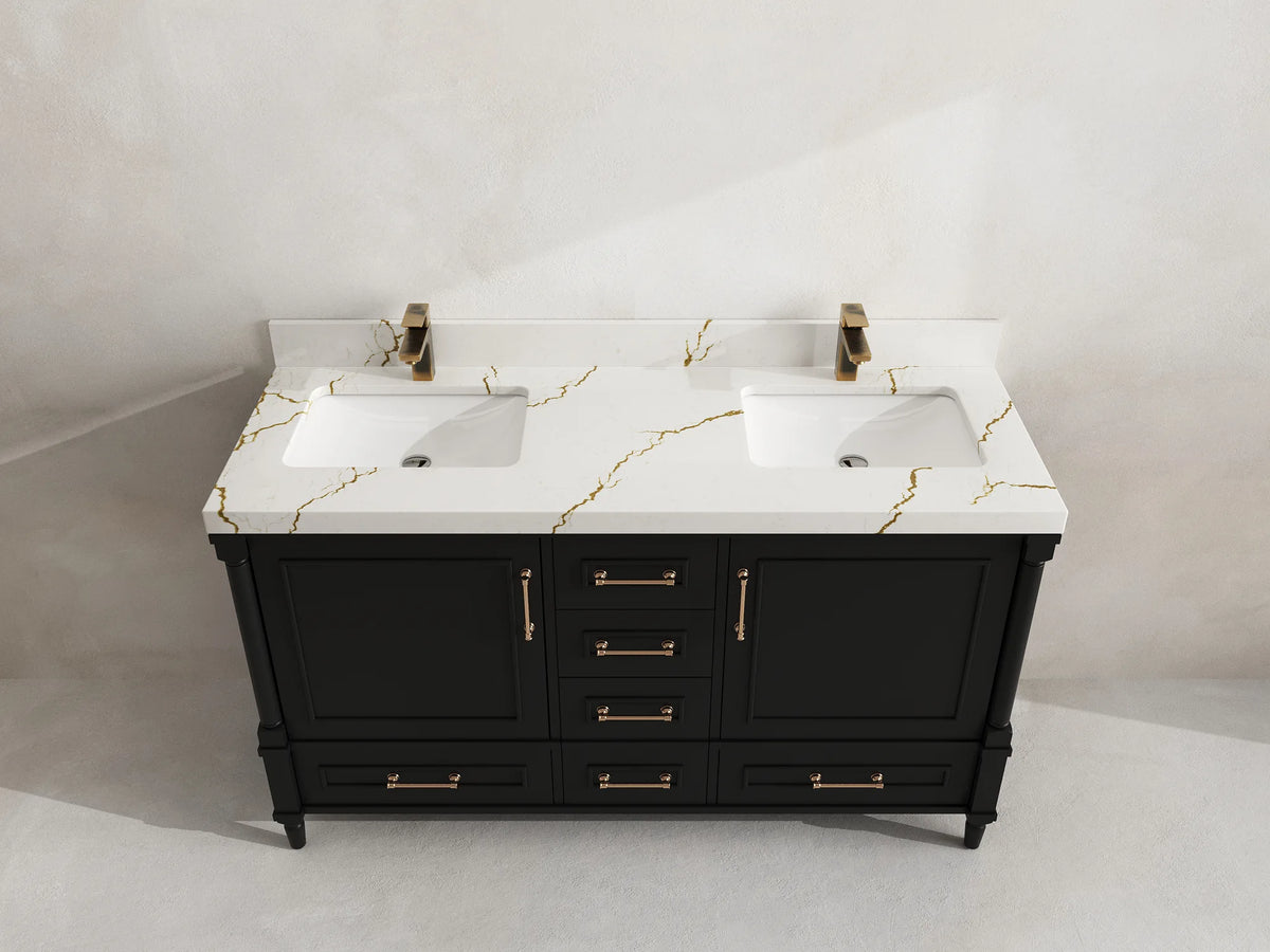 Aberdeen 60 in. W x 22 in. D Double Sink Bathroom Vanity