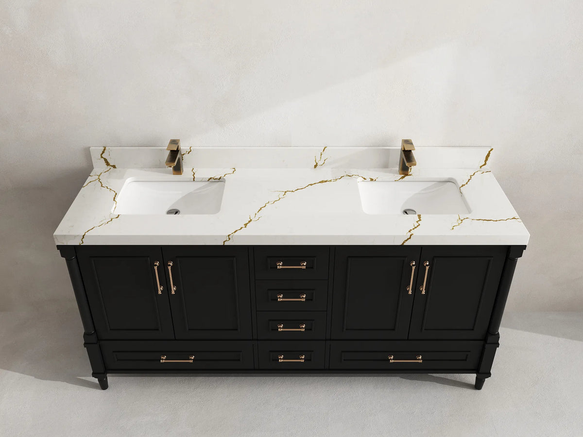 Aberdeen 72 in. W x 22 in. D Double Sink Bathroom Vanity