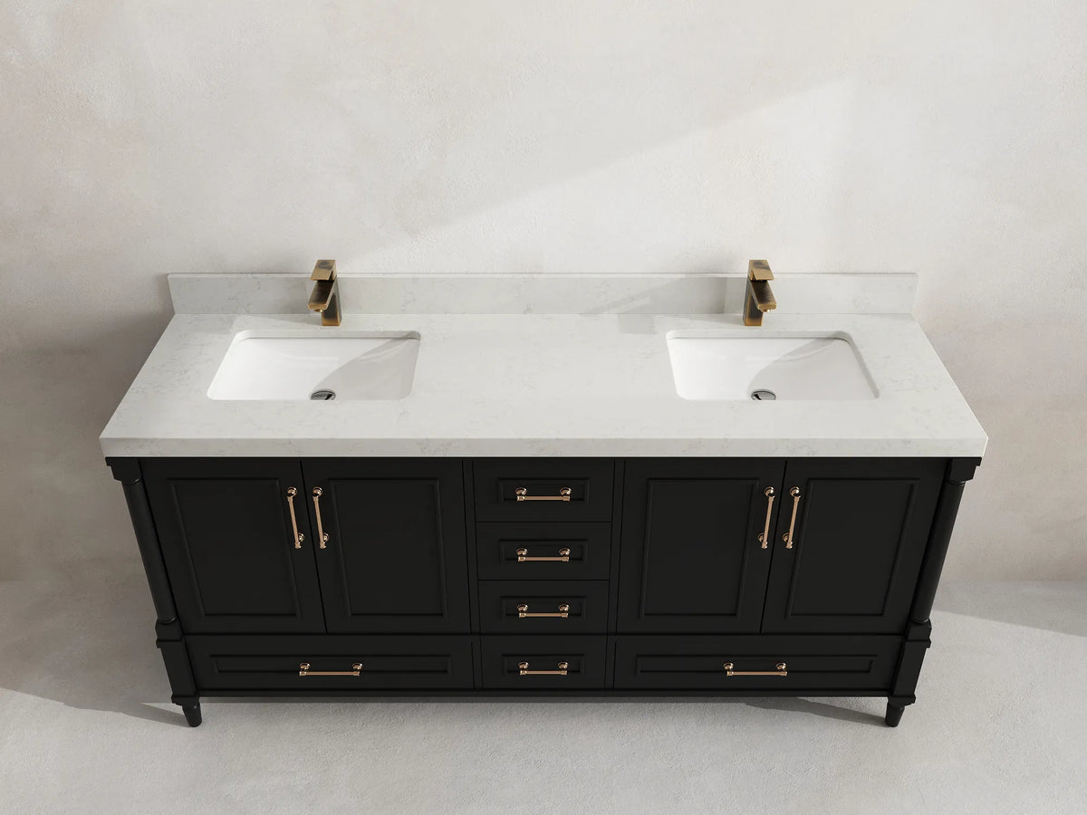 Aberdeen 72 in. W x 22 in. D Double Sink Bathroom Vanity