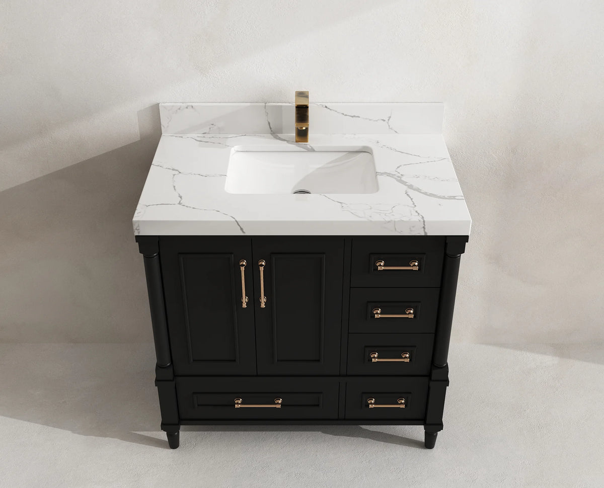 Aberdeen 36 in. W x 22 in. D Center Sink Bathroom Vanity