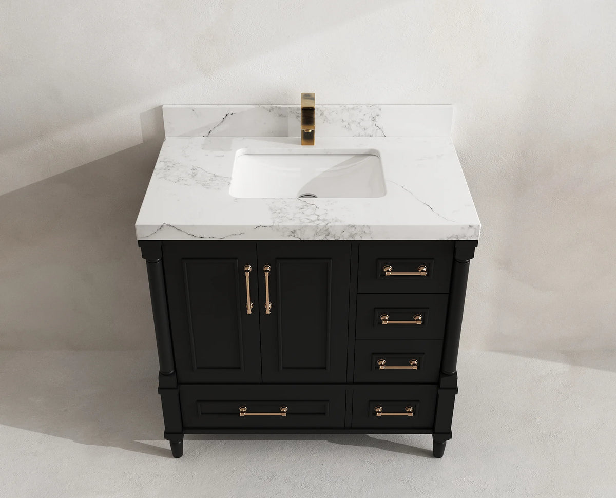 Aberdeen 36 in. W x 22 in. D Center Sink Bathroom Vanity