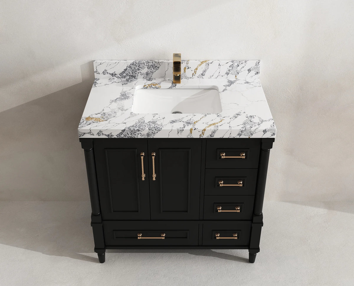 Aberdeen 36 in. W x 22 in. D Center Sink Bathroom Vanity