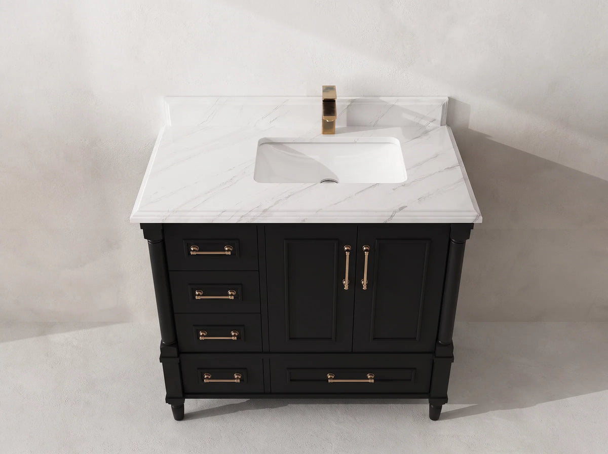 Aberdeen 36 in. W x 22 in. D Right Offset Sink Bathroom Vanity