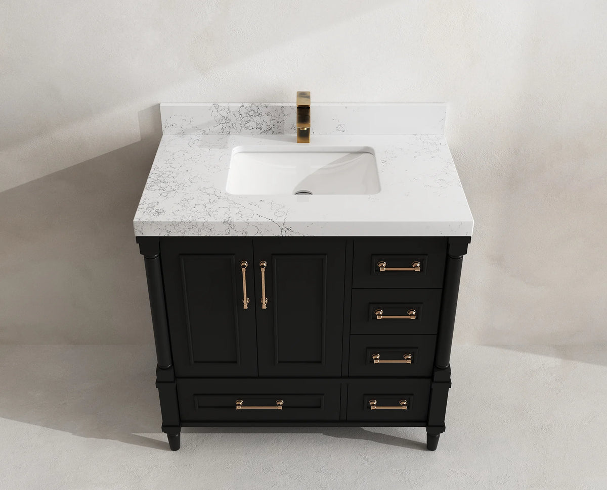 Aberdeen 36 in. W x 22 in. D Center Sink Bathroom Vanity