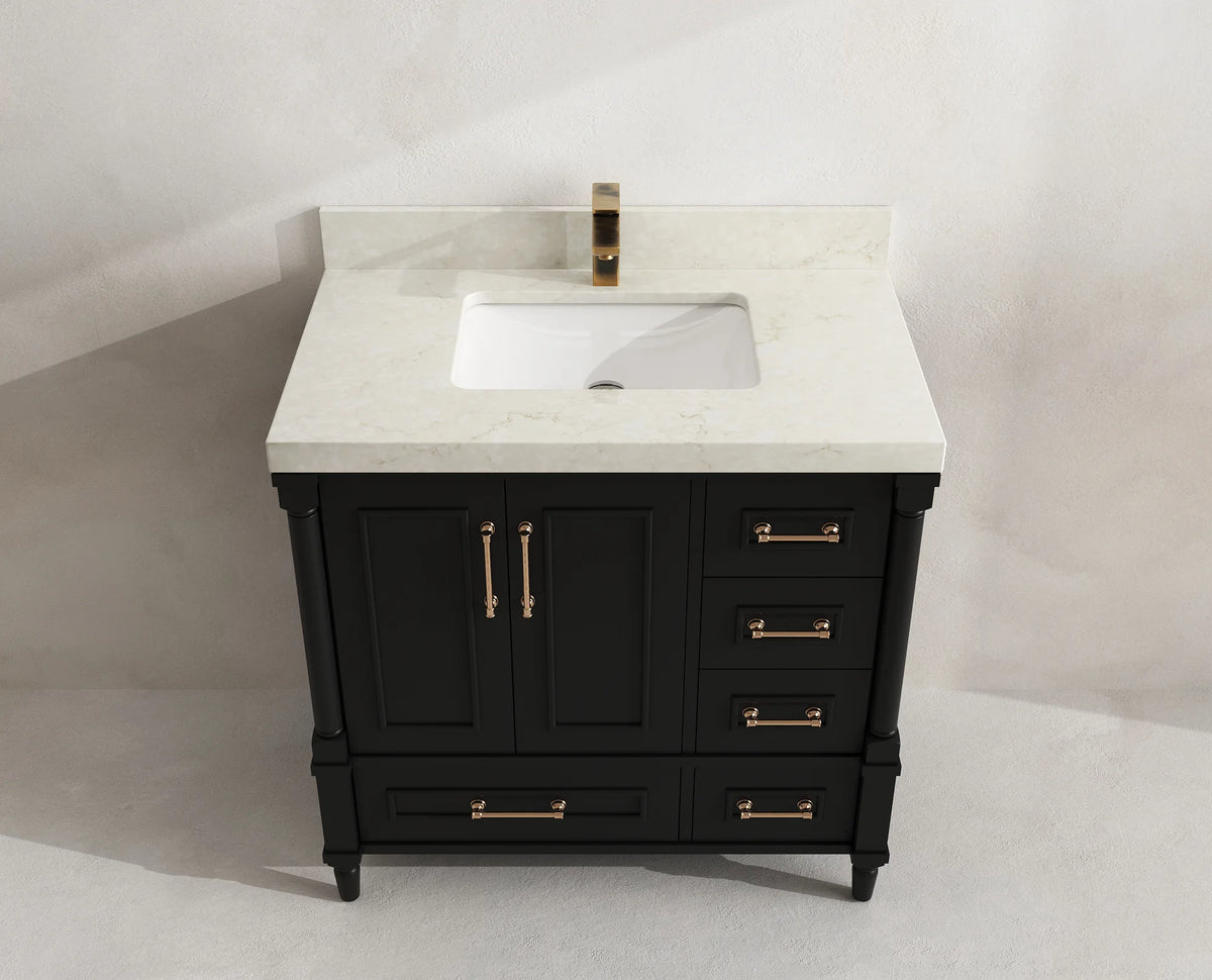 Aberdeen 36 in. W x 22 in. D Center Sink Bathroom Vanity
