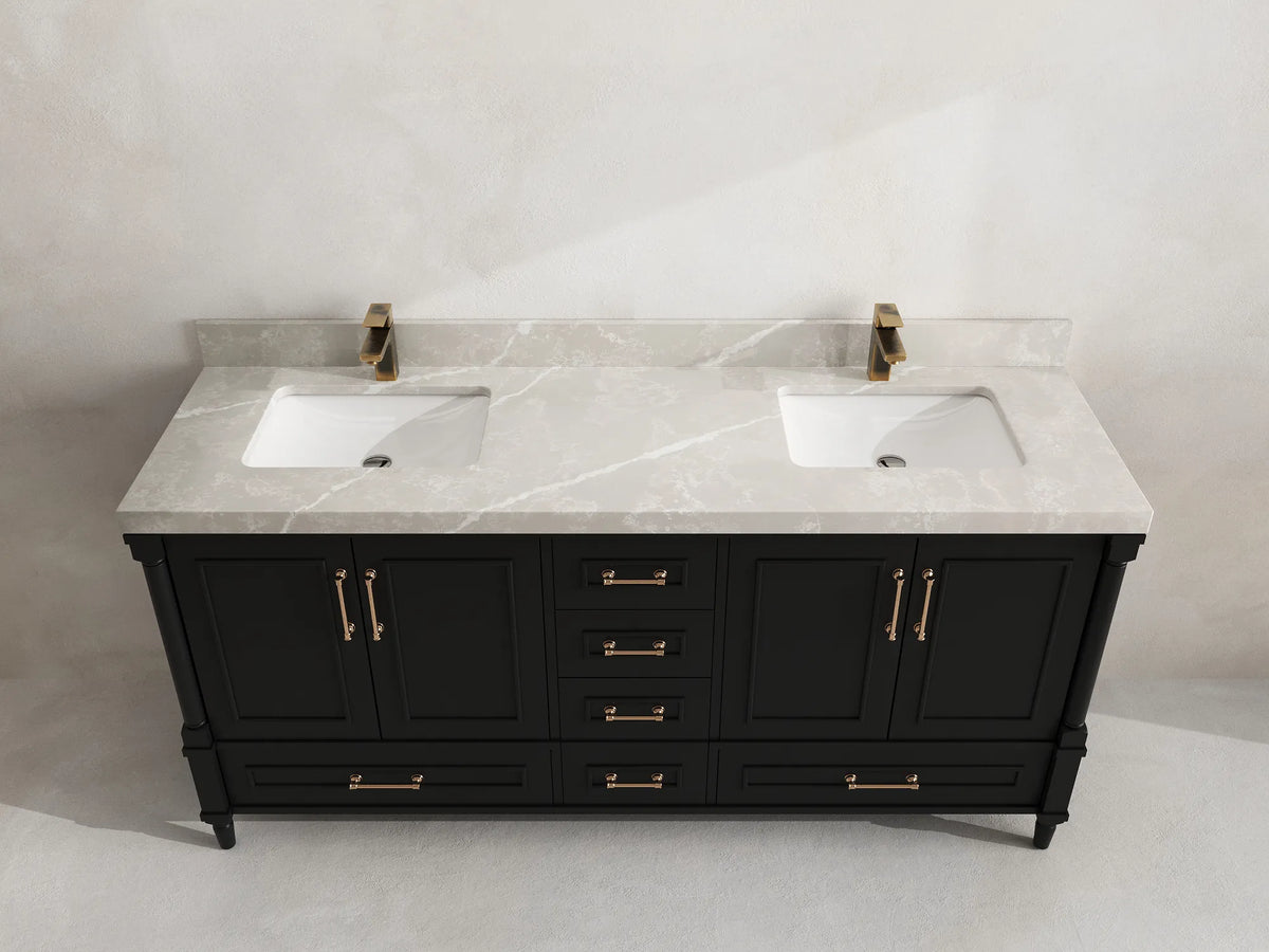 Aberdeen 72 in. W x 22 in. D Double Sink Bathroom Vanity