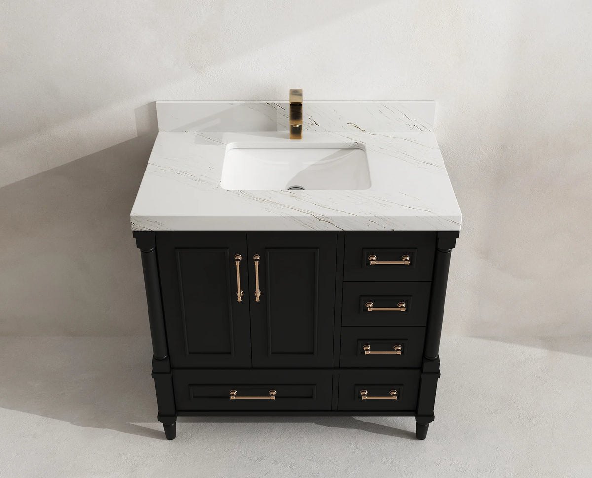 Aberdeen 36 in. W x 22 in. D Center Sink Bathroom Vanity