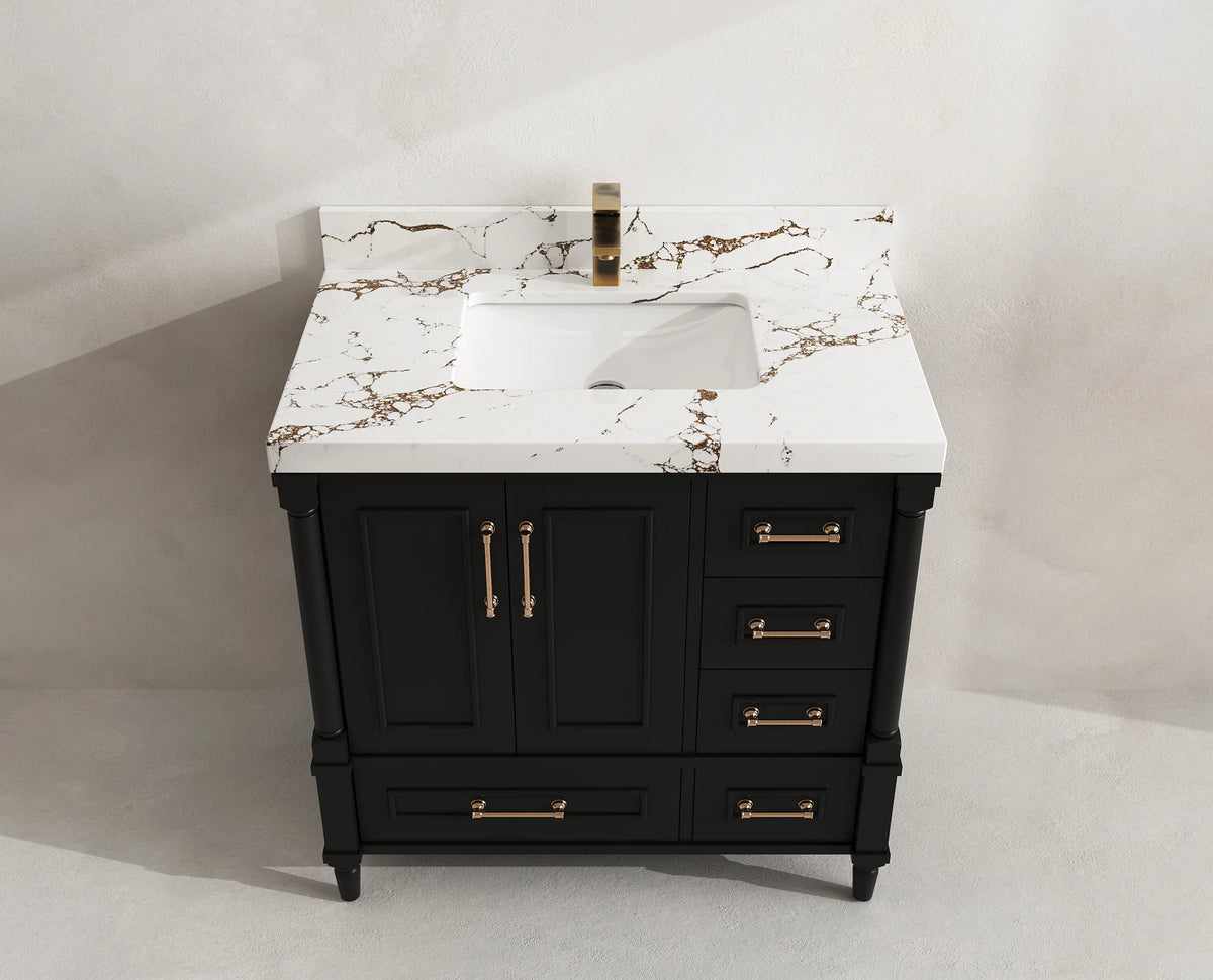 Aberdeen 36 in. W x 22 in. D Center Sink Bathroom Vanity