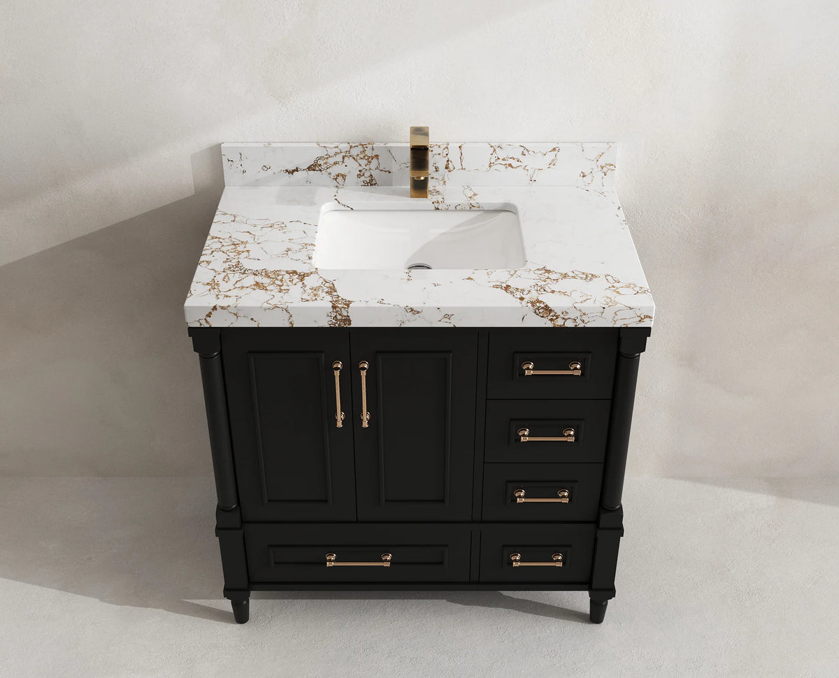 Aberdeen 36 in. W x 22 in. D Center Sink Bathroom Vanity