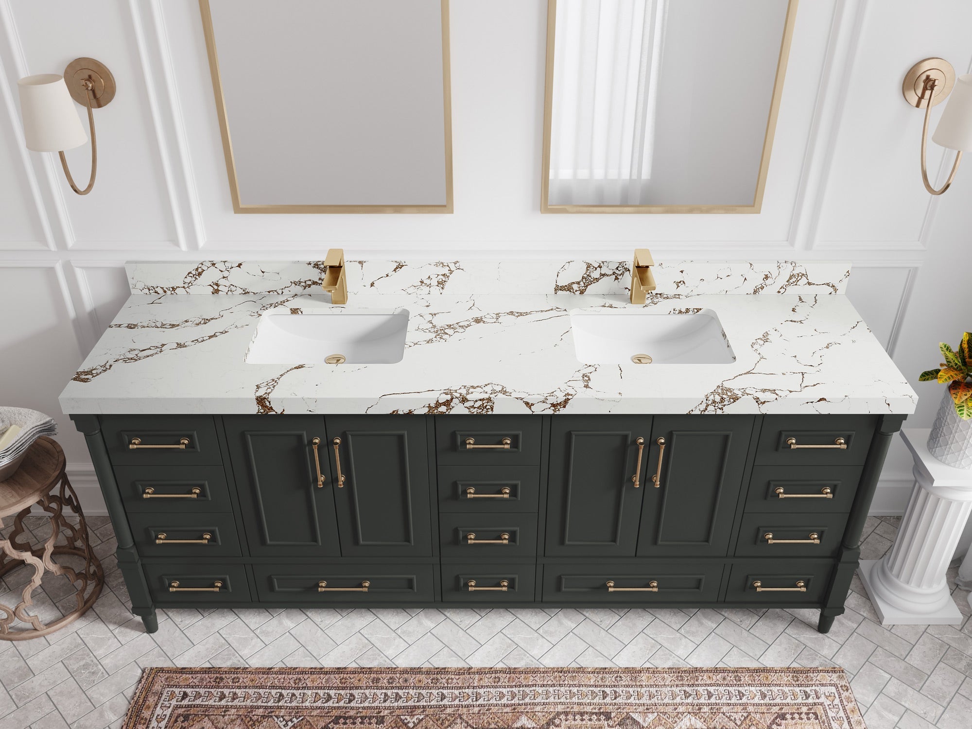 Aberdeen 84 in. W x 22 in. D Double Sink Bathroom Vanity