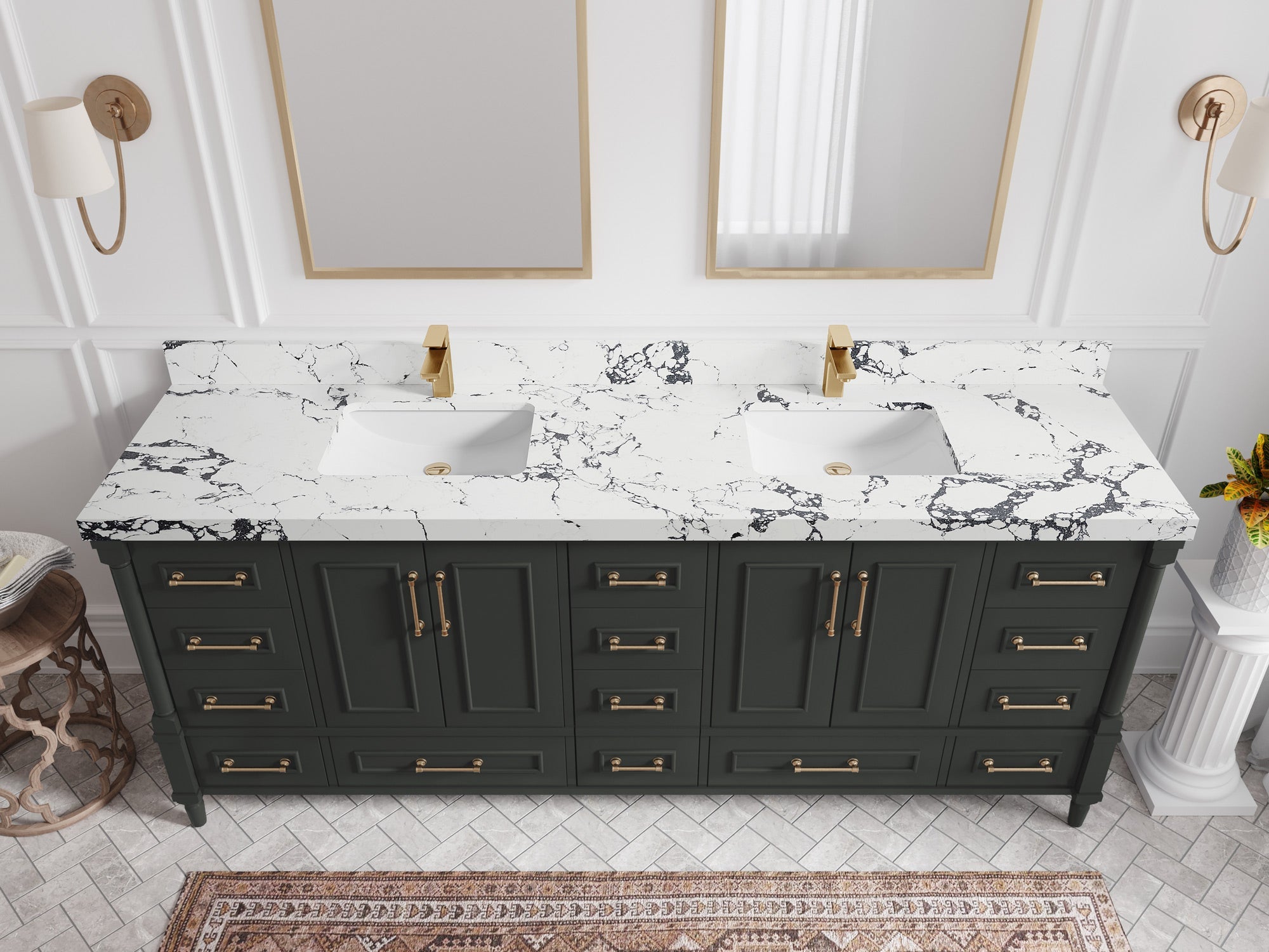 Aberdeen 84 in. W x 22 in. D Double Sink Bathroom Vanity