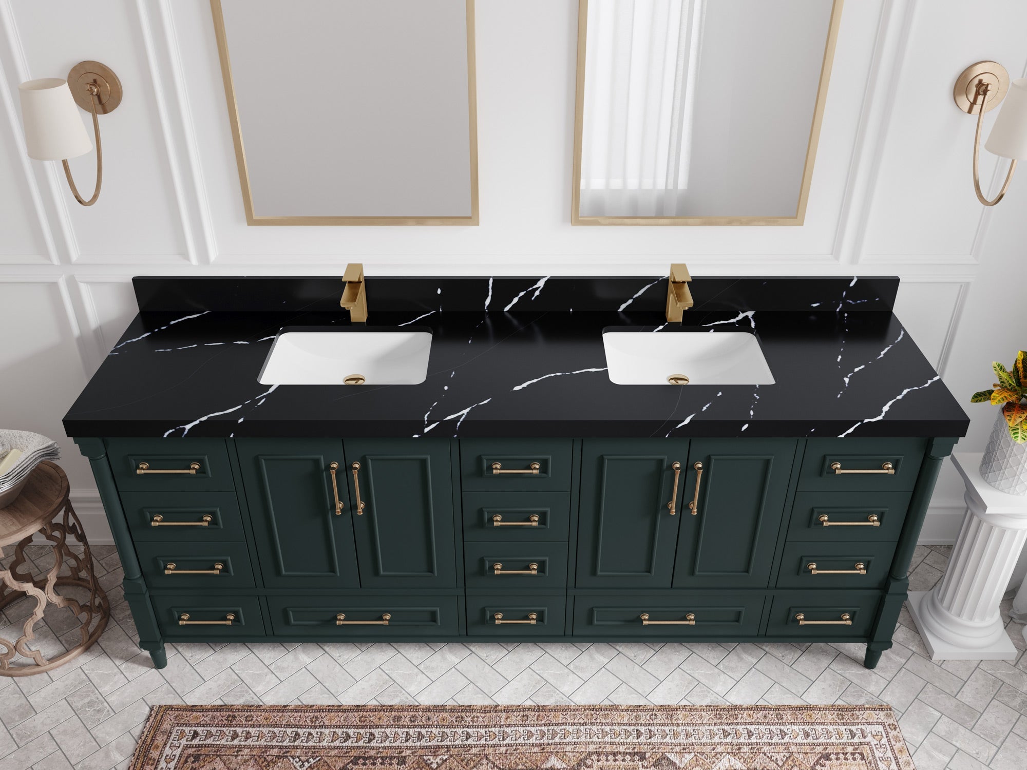 Aberdeen 84 in. W x 22 in. D Double Sink Bathroom Vanity