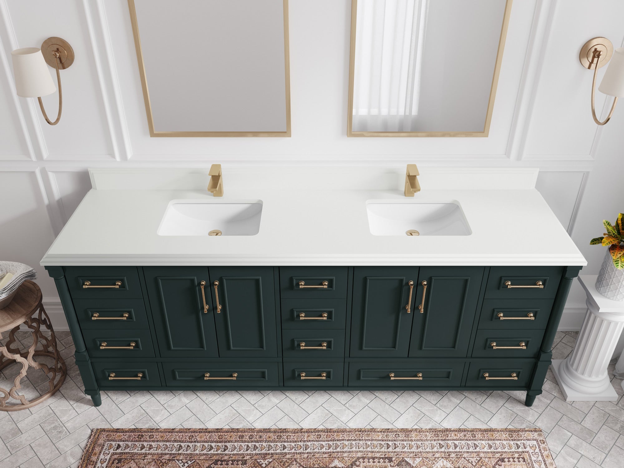 Aberdeen 84 in. W x 22 in. D Double Sink Bathroom Vanity