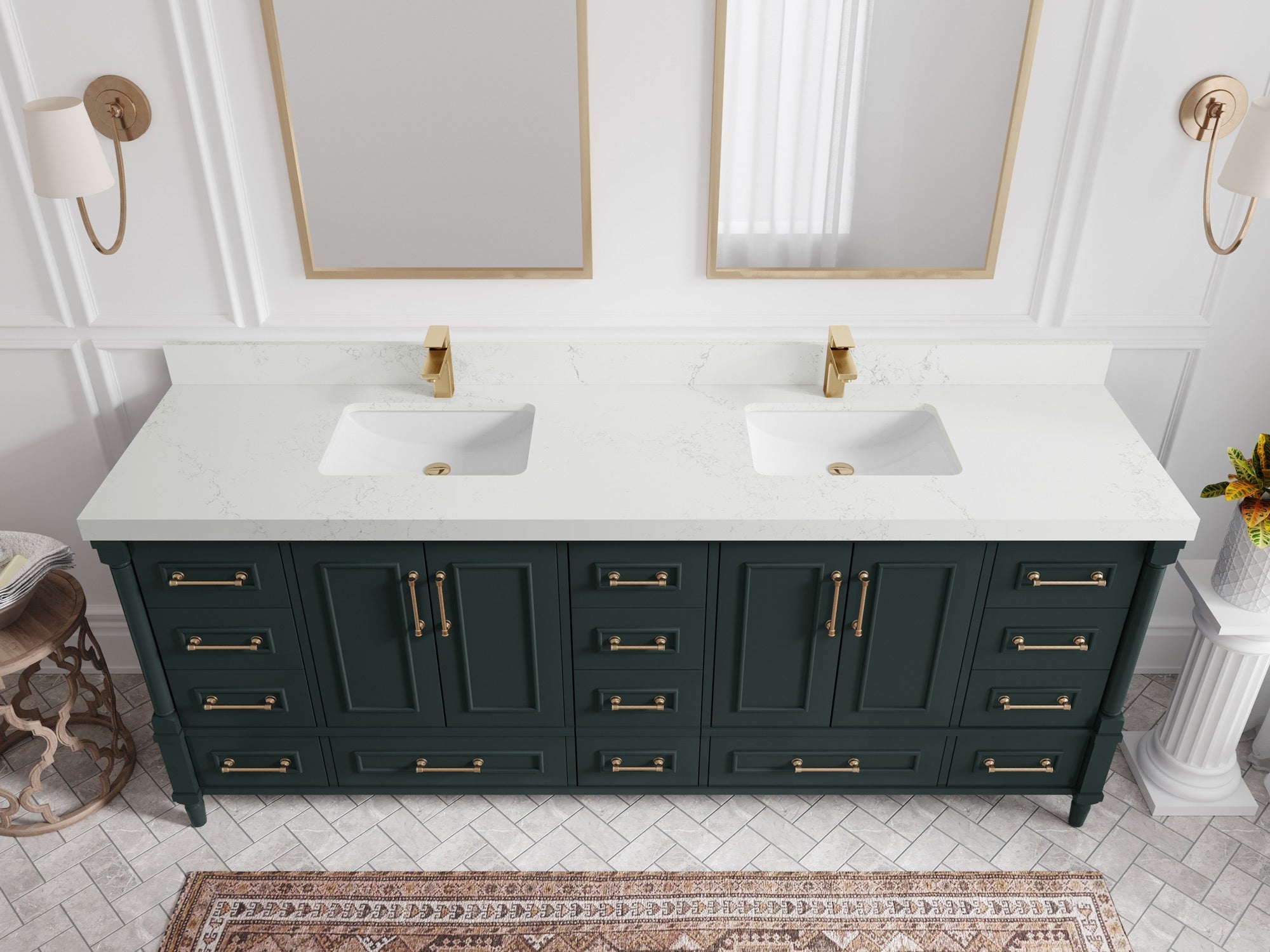 Aberdeen 84 in. W x 22 in. D Double Sink Bathroom Vanity