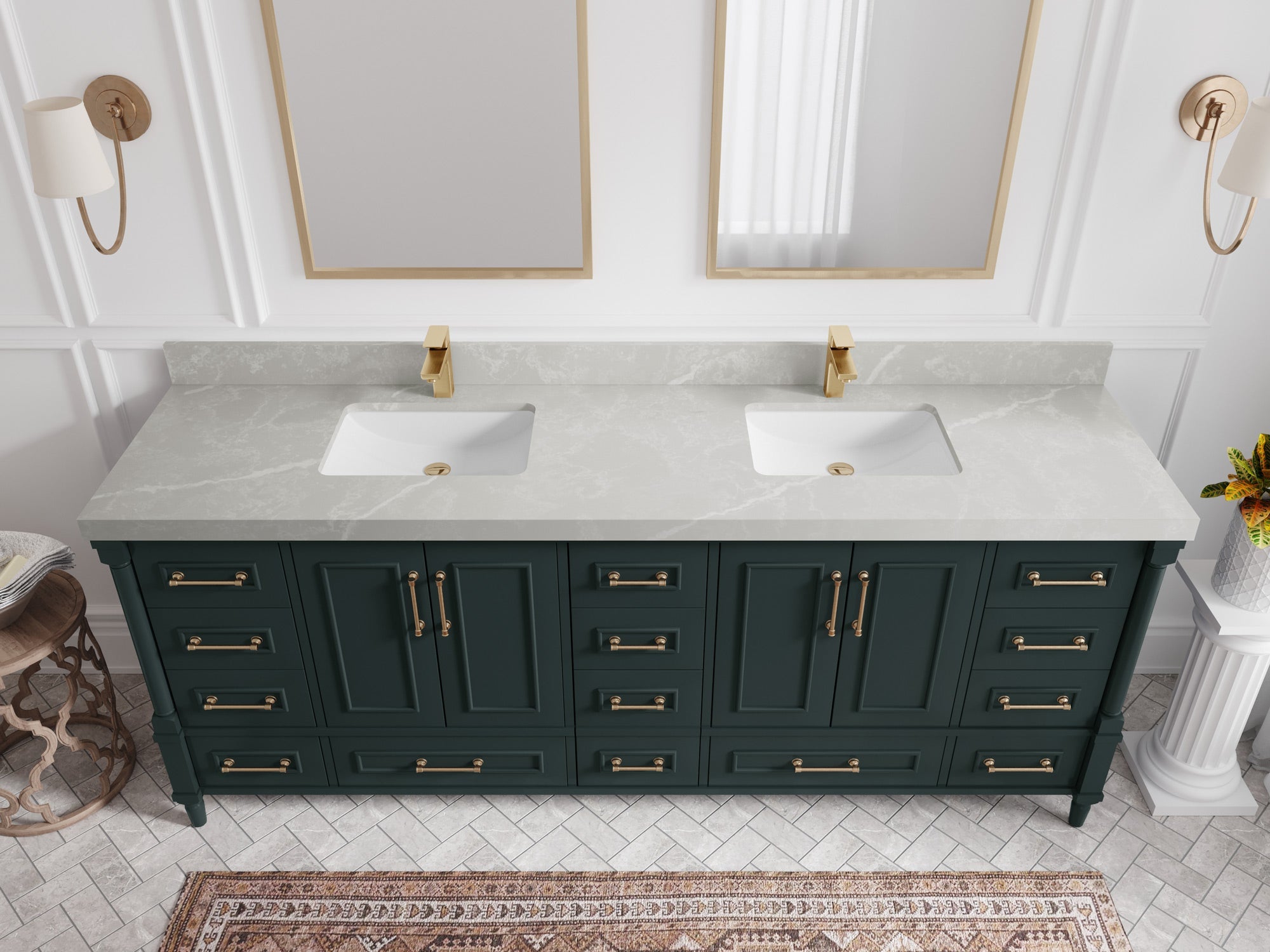 Aberdeen 84 in. W x 22 in. D Double Sink Bathroom Vanity