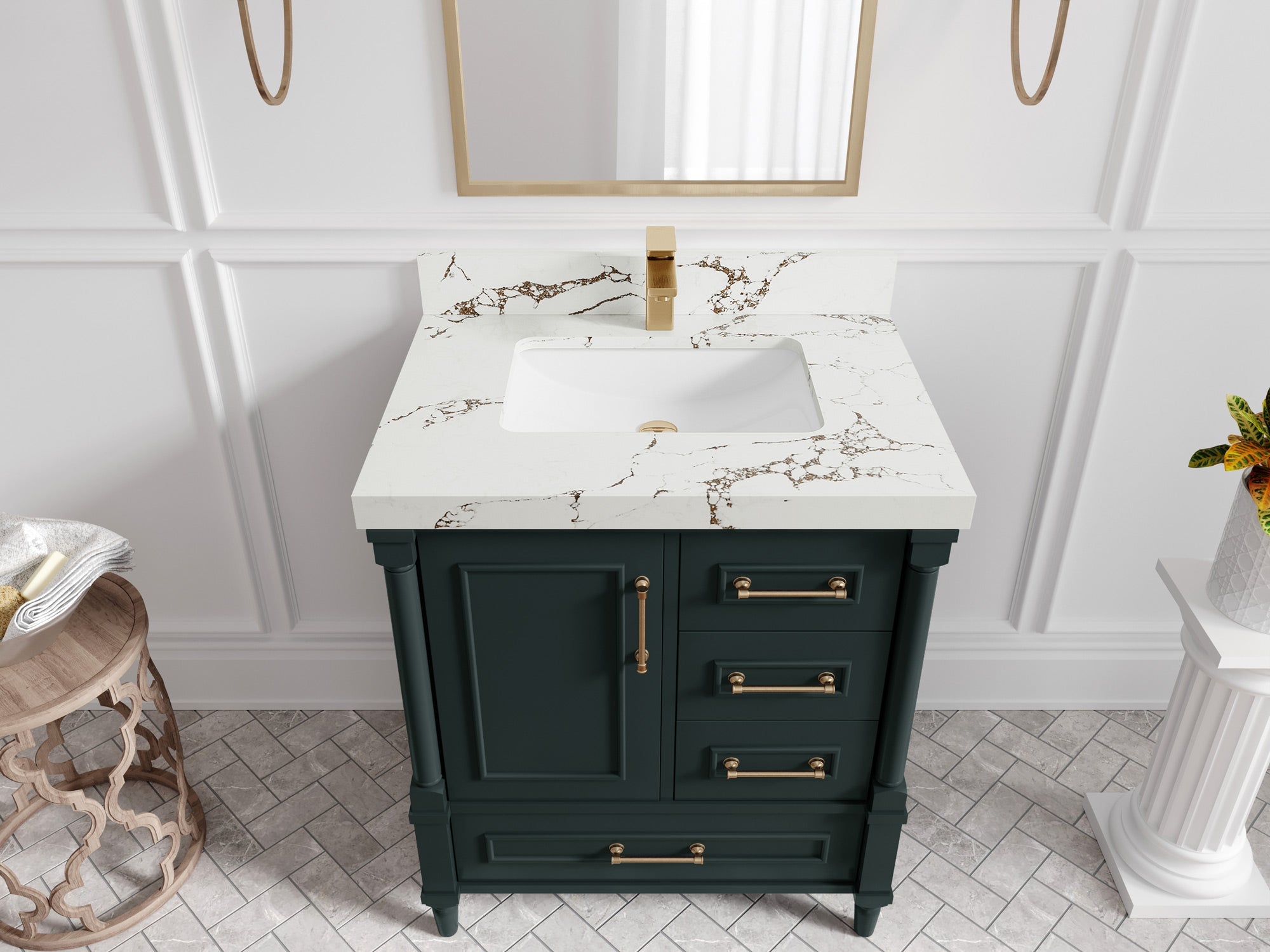 Aberdeen 30 in. W x 22 in. D Single Sink Bathroom Vanity