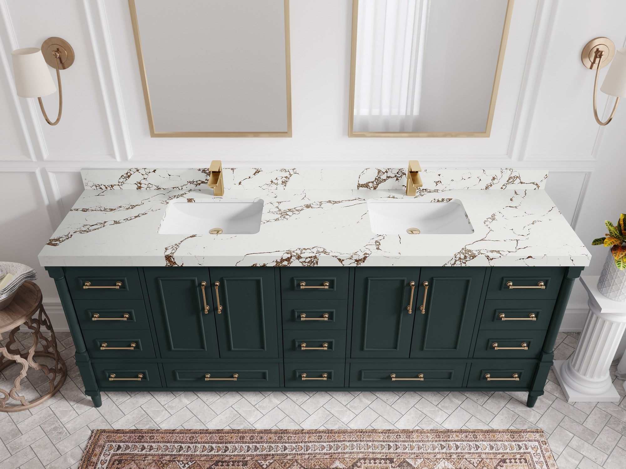 Aberdeen 84 in. W x 22 in. D Double Sink Bathroom Vanity