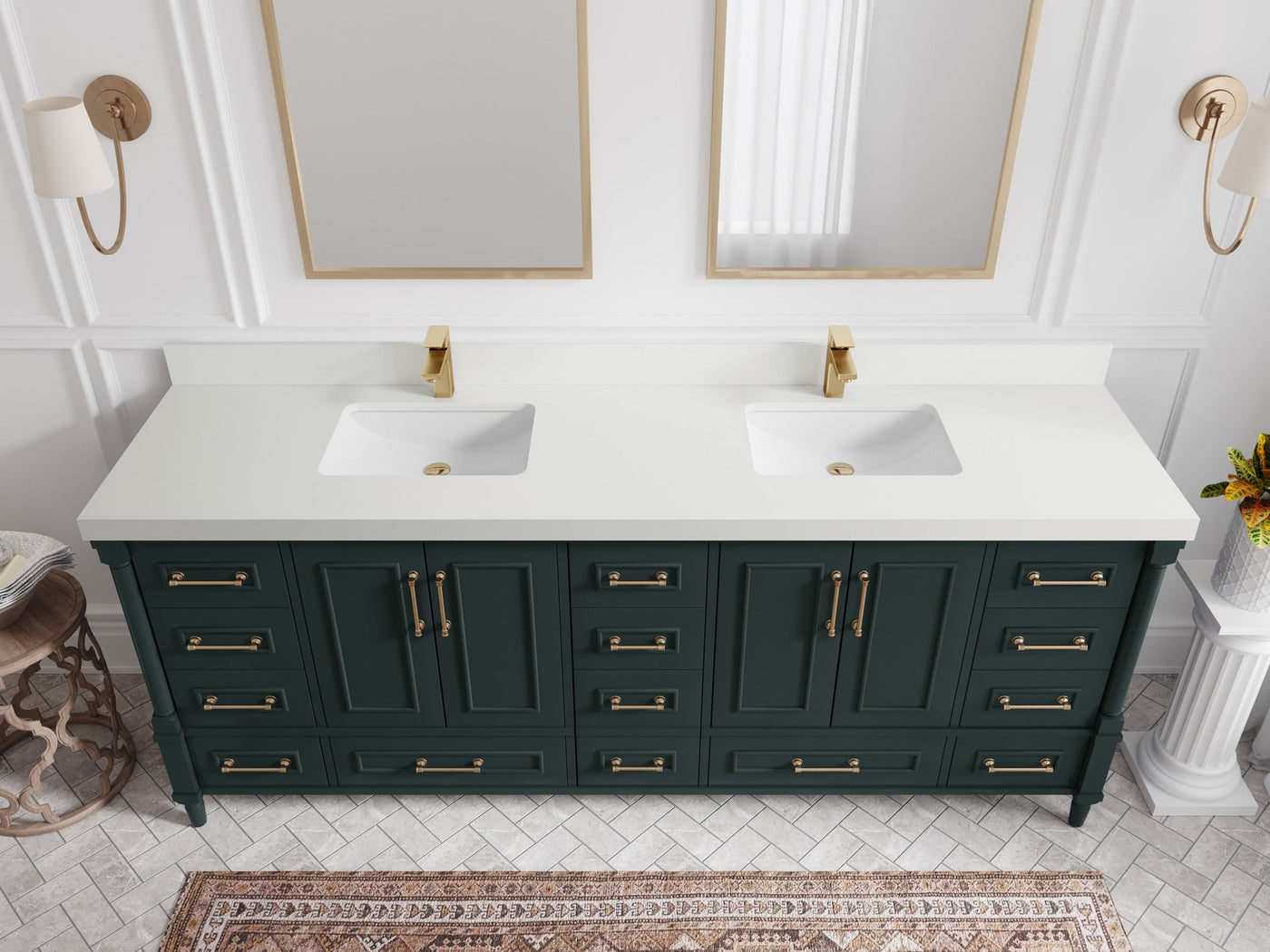 Aberdeen 84 in. W x 22 in. D Double Sink Bathroom Vanity