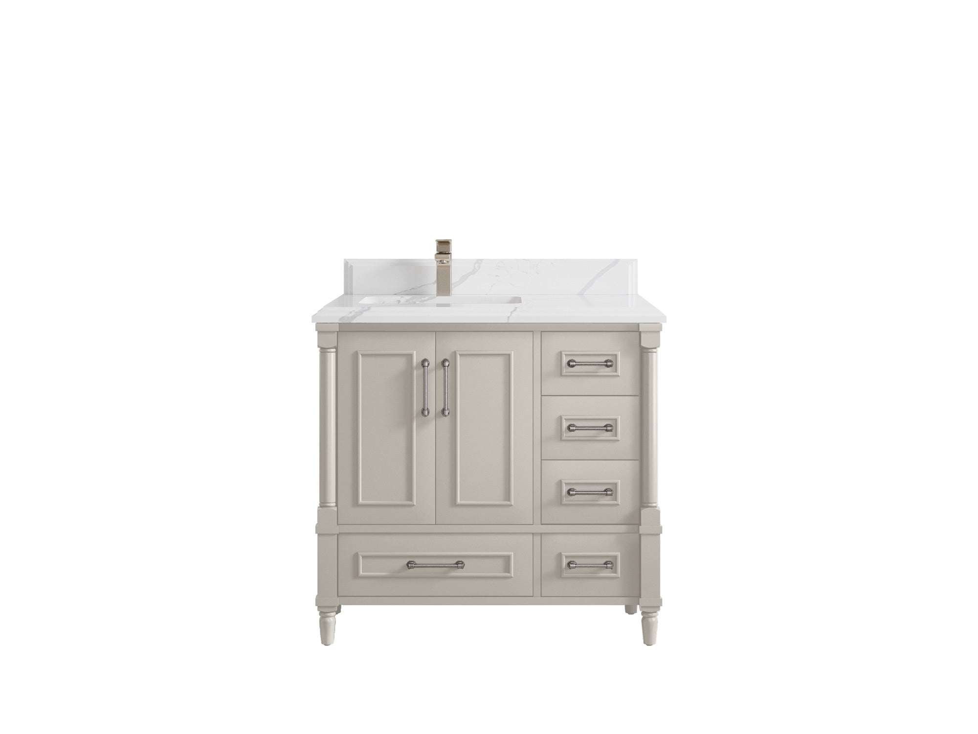 Aberdeen 36 in. W x 22 in. D Left Offset Sink Bathroom Vanity