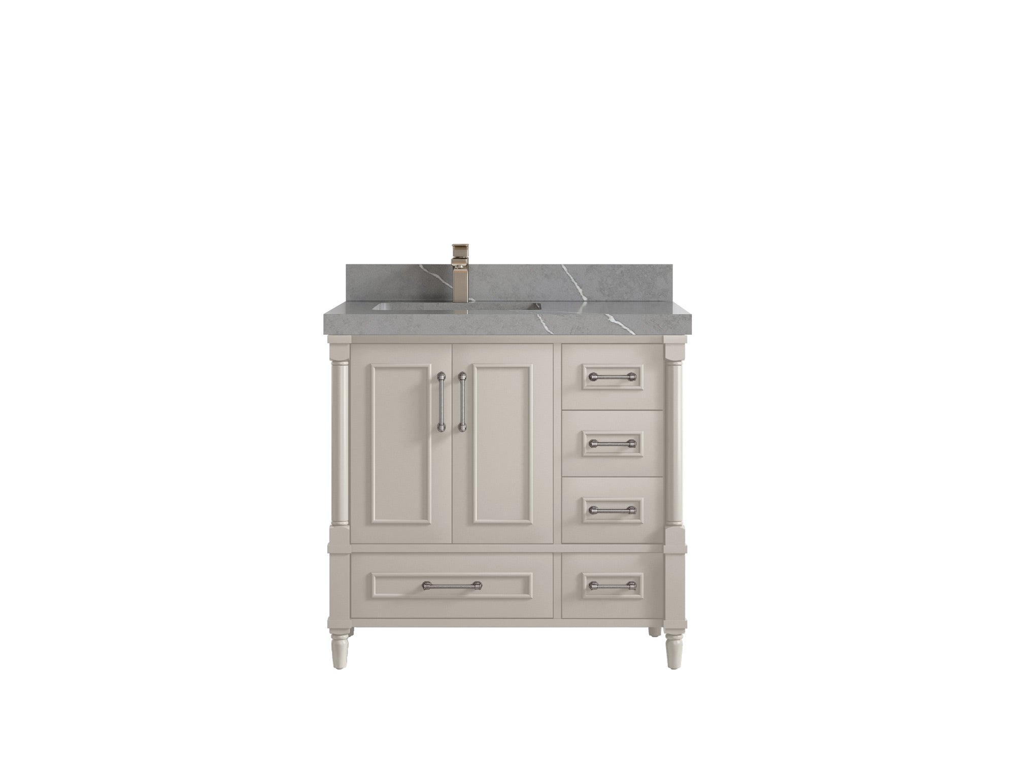 Aberdeen 36 in. W x 22 in. D Left Offset Sink Bathroom Vanity